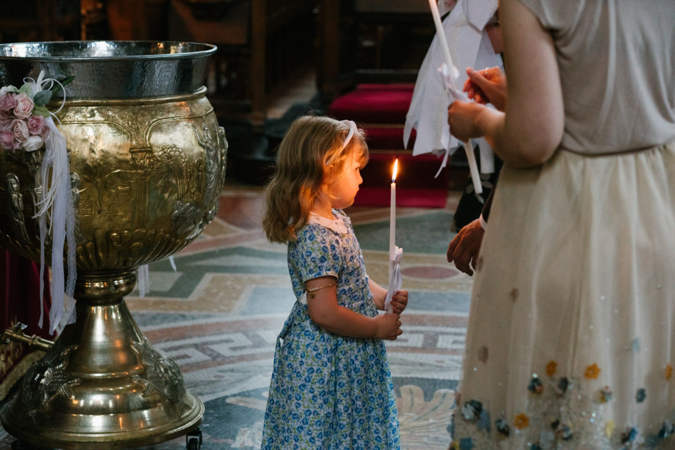 Greek baptism photographer St Sophia Church London