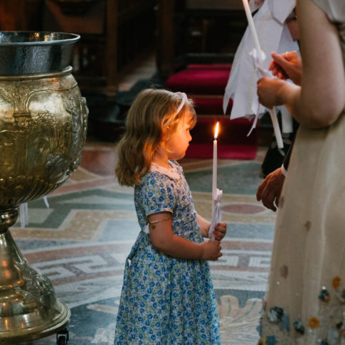 Greek baptism photographer St Sophia Church London