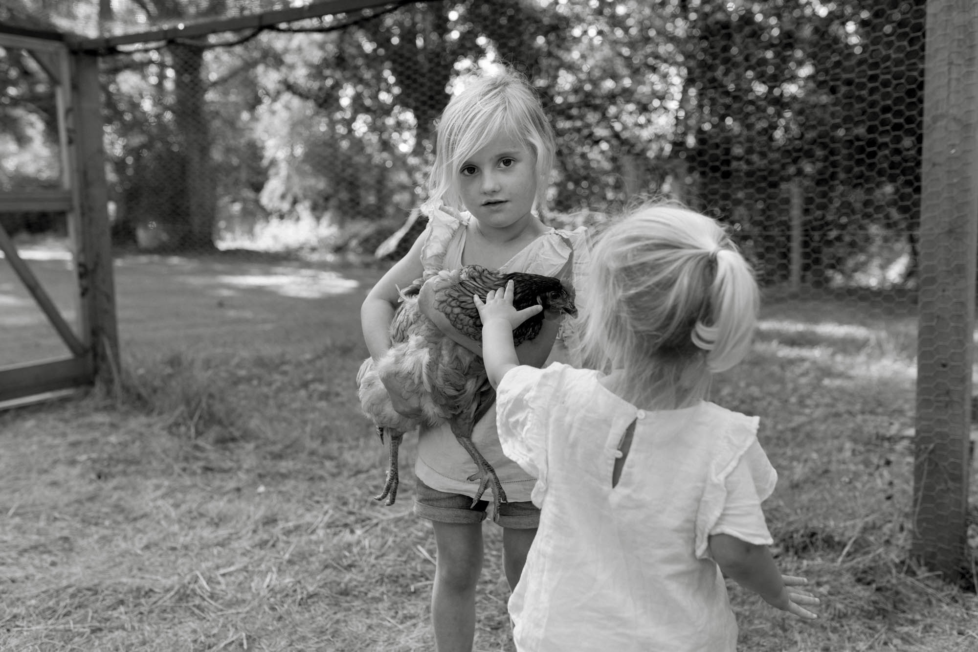 Family farm portrait photography in b&w